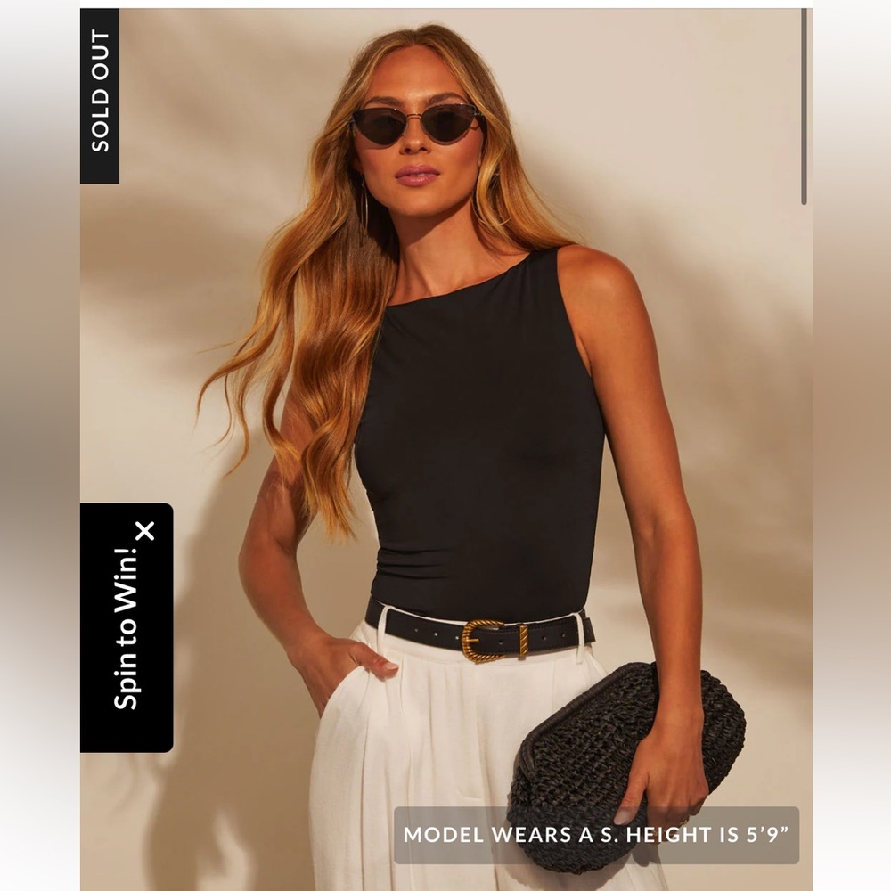 Vici Black Sleeveless Top
